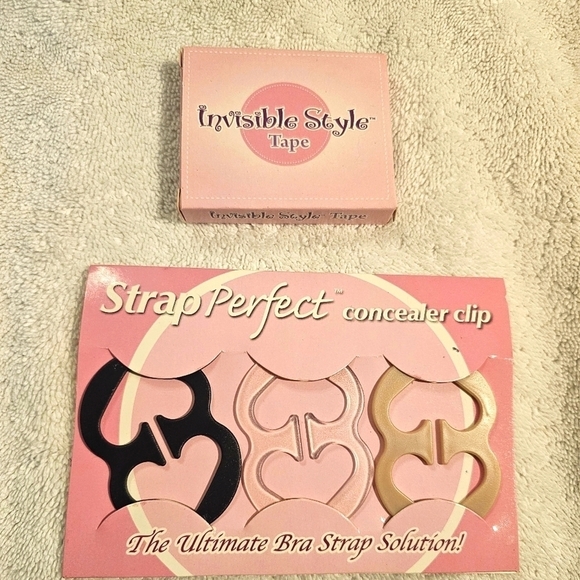 NWOT Strap Perfect Bra Strap Concealer Clips & Invisible Style Tape. - Picture 1 of 4